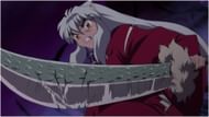 Inuyasha with Tessaiga as seen in the anime Inuyasha (Image via Studio Sunrise)